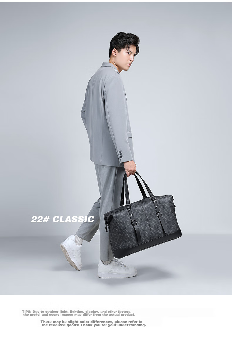 POLO Travel Bag, Men's Handbag, Luggage Bag, Gym Bag, Business Trip Large Capacity Suitcase, Storage Bag, Black 6