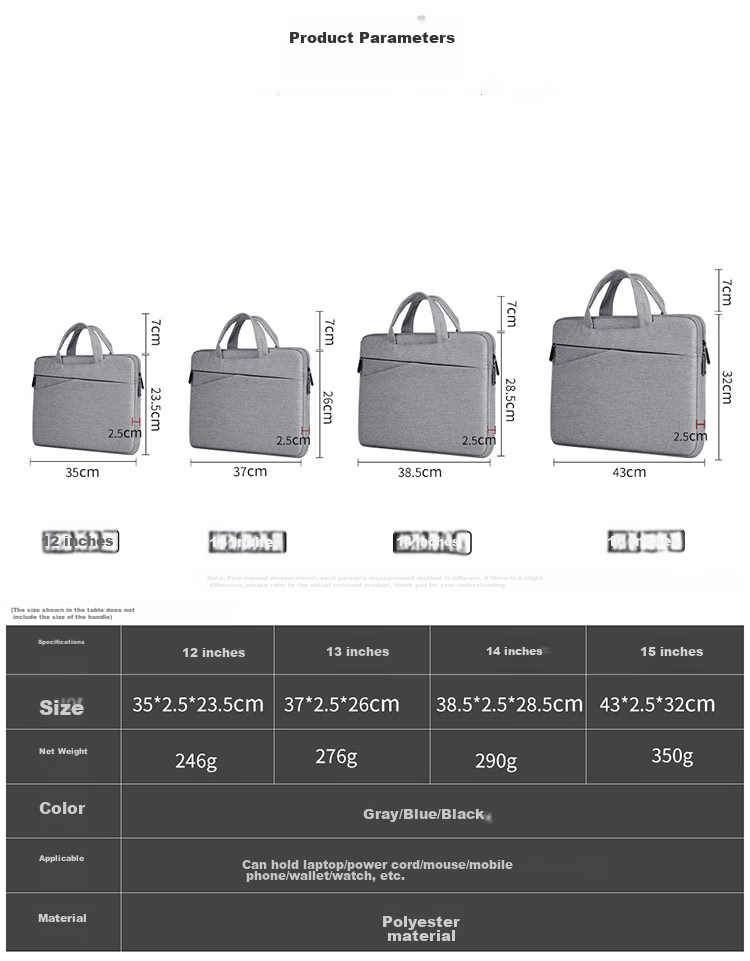 BUBM Laptop Bag for Apple And Lenovo 15.6-Inch Laptops, Women's Handheld Business Sleeve Bag 8