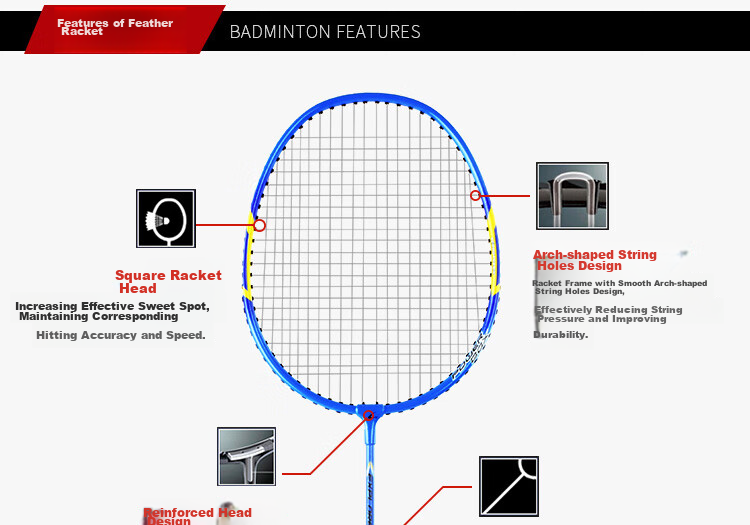 EVERVON Badminton Racket Set, Ultra-Light And Durable, for Adults And Students, Entertainment Model 301+300 Rackets, Shuttlecocks Included 4