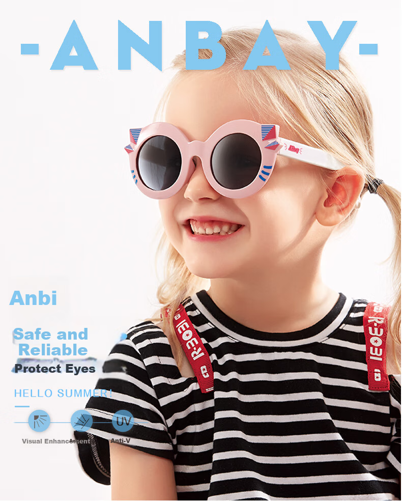 Anbay Children's Sunglasses, UV Protection, Boys' Eye Protection, Baby Sunglasses, Sun-Shading, Fashionable, Trendy, Sun Protection, Girls' Sunglasses 1