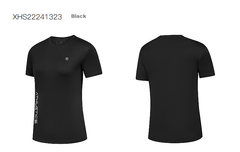 QIAODAN Women's Short-Sleeve T-Shirt, Summer Breathable Quick-Dry Round Neck Sports Running Tee Top for Wome 29