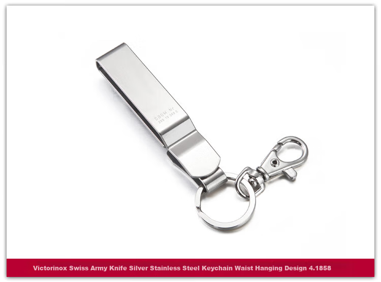 VICTORINOX Swiss Army Knife Key Ring, 138mm Multifunctional Hanging Device, Stainless Steel, Silver Color, 4.1858 4