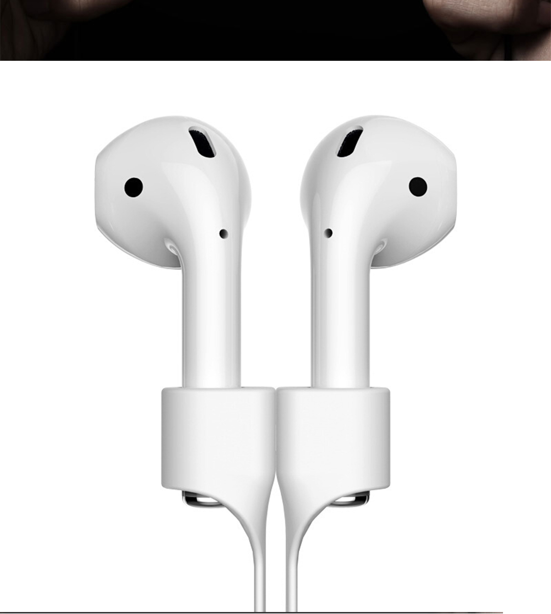 ESCASE Apple Airpods2/pro/3 Wireless Bluetooth Sports Earphones Xiaomi Huawei Walker OV Anti-Loss Rope for Travel Anti-Drop Magnetic Adsorption White 8