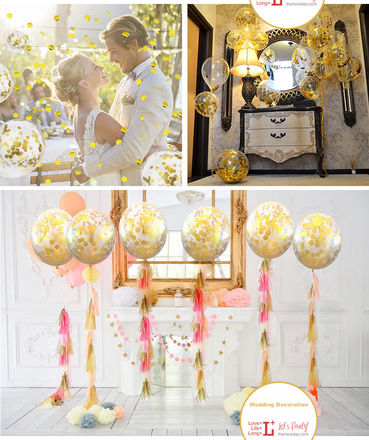 Jingtang Gold Foil Balloons for Birthday Party Decoration, Wedding Room Setup, Birthday Celebration, 20 Pieces with Pump Included 16