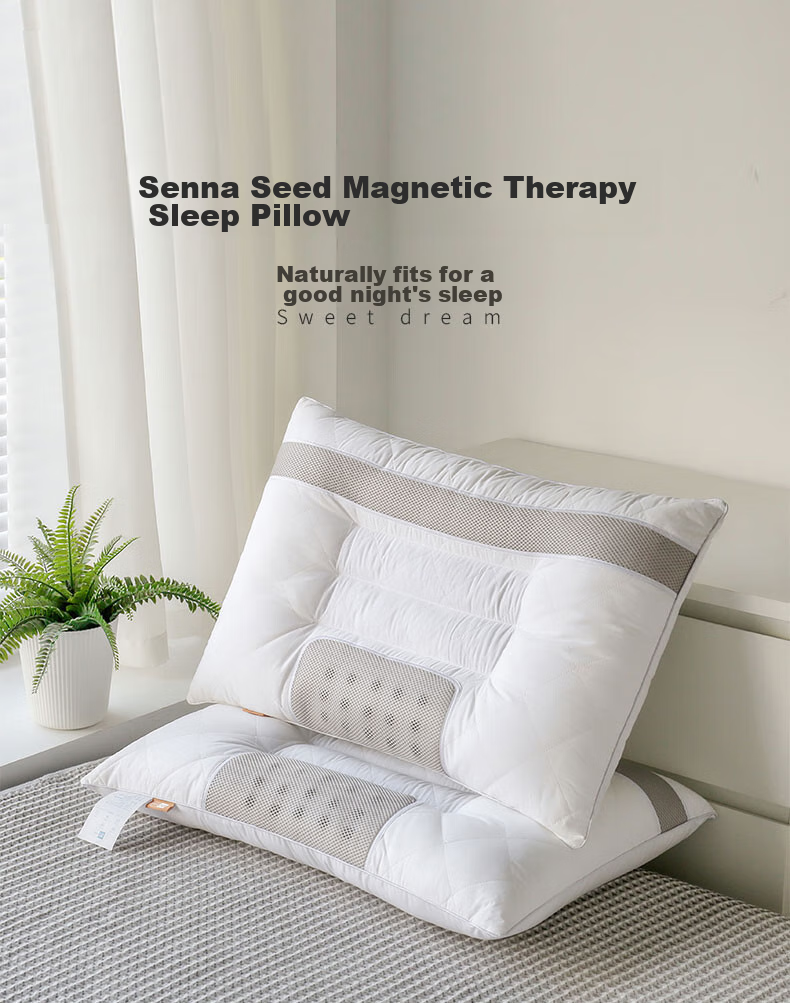 HLA Buckwheat Pillow Core Cervical Pillow Lavender Mugwort Sleep Neck Support Pillow Single 48*74cm 1