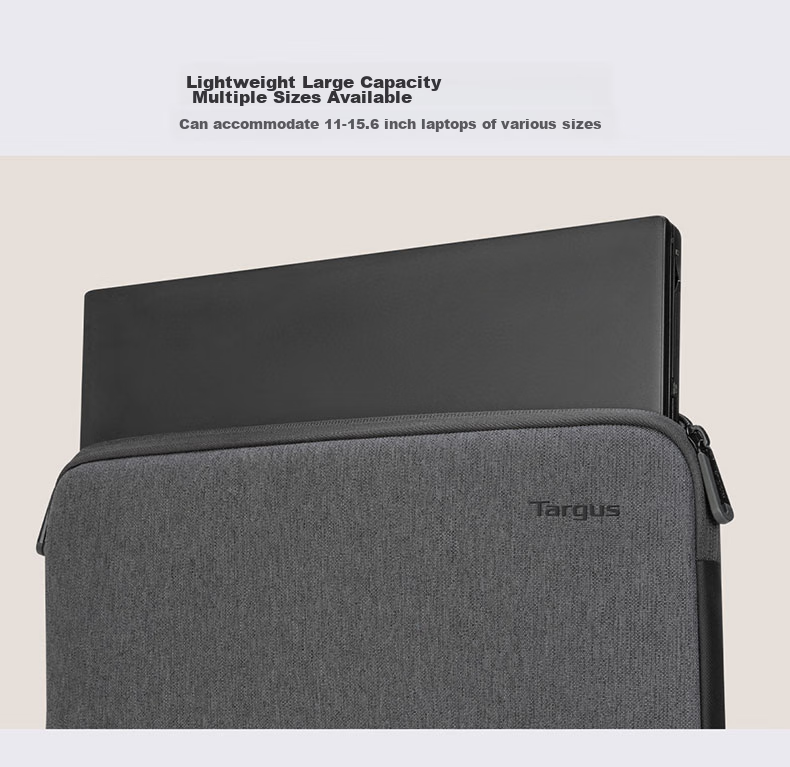 TARGUS TARGUS Inner Sleeve Bag, 14/15-Inch Lightweight Business Laptop Bag, Handheld Case, Gray, 646 9