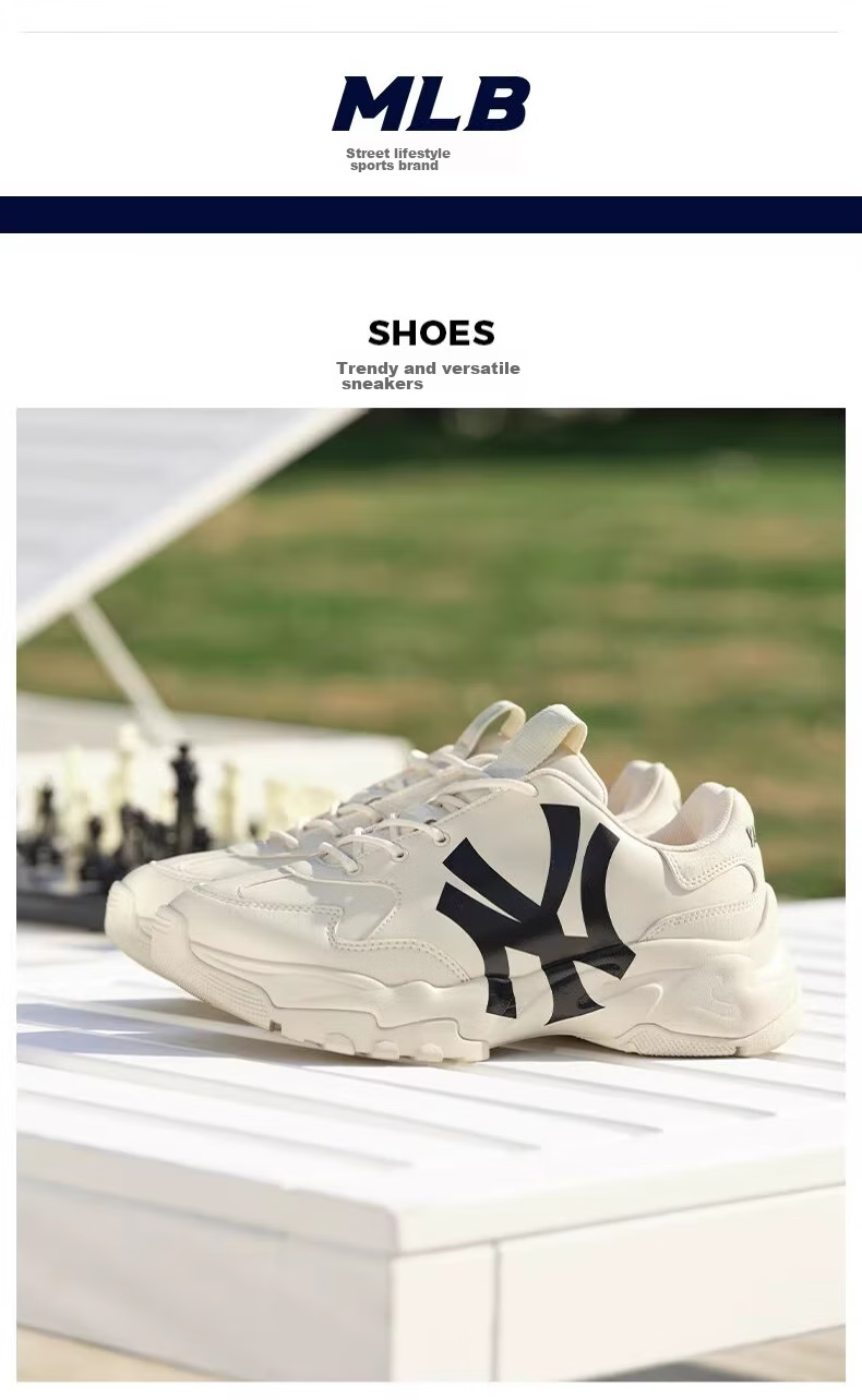 MLB Men's And Women's Retro Dad Shoes, Thick-Soled Height-Increasing Versatile Casual Sneakers 3ASHC104N-50BGS 1