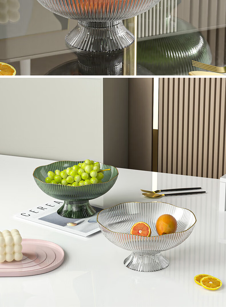 Dipur Luxury Fruit Tray Household Fruit Plate Living Room Coffee Table Nut Tray Snack Tray Candy Tray 5