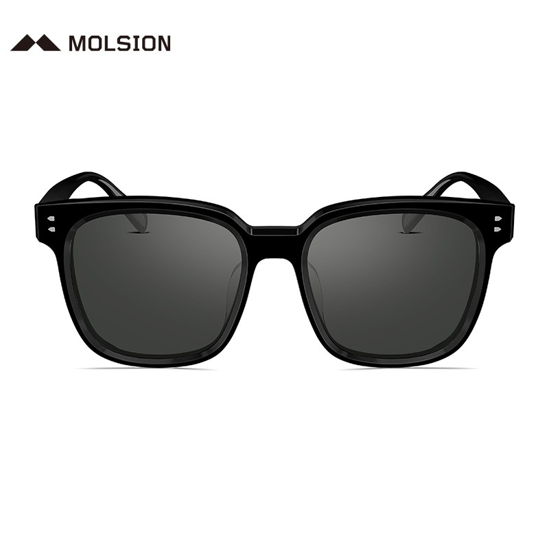 Солнцезащитные очки MOLSION MS3079C10, корейский стиль, унисекс, квадратная оправа, черные