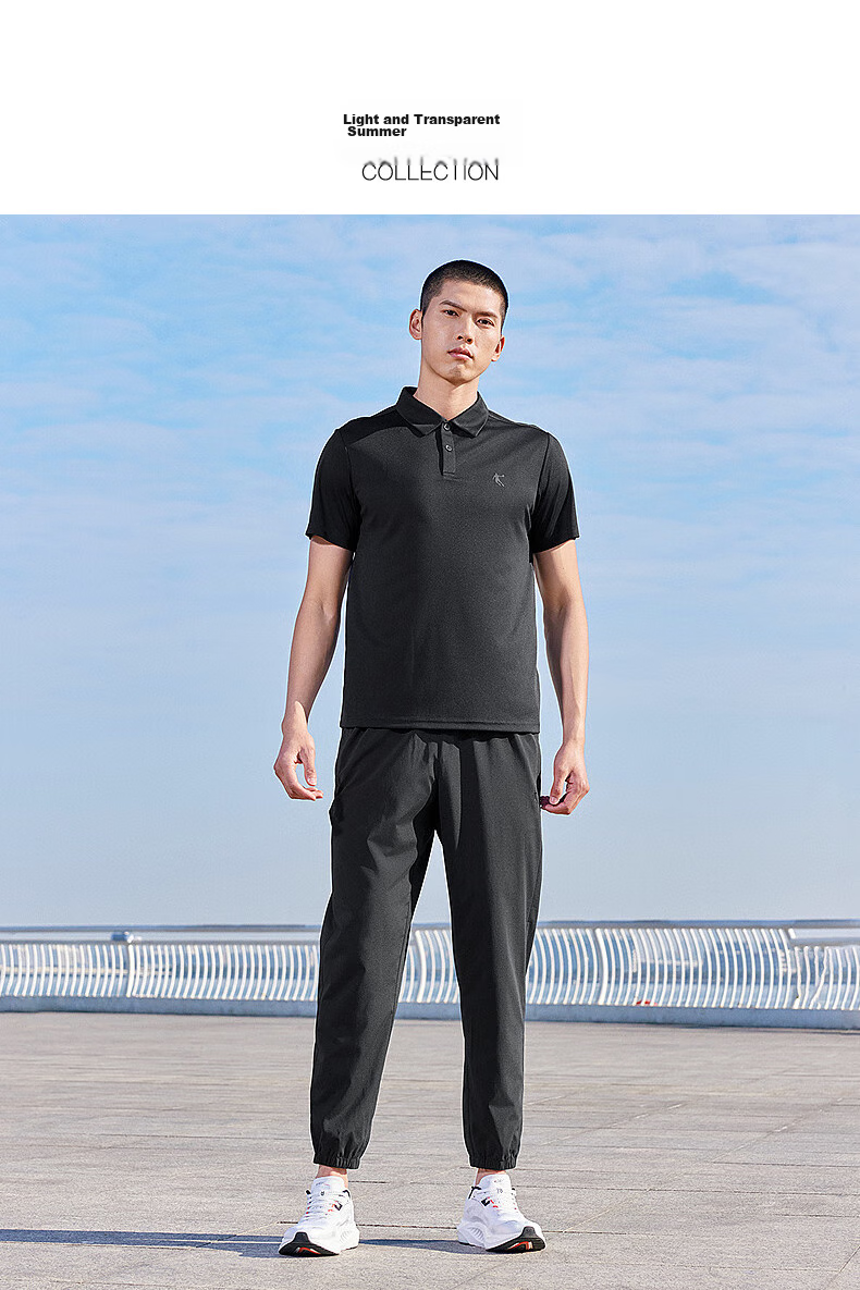 Jordan Men's Polo Shirt Comfortable Business Casual Summer Quick-Dry Short Sleeve Sports Top 28
