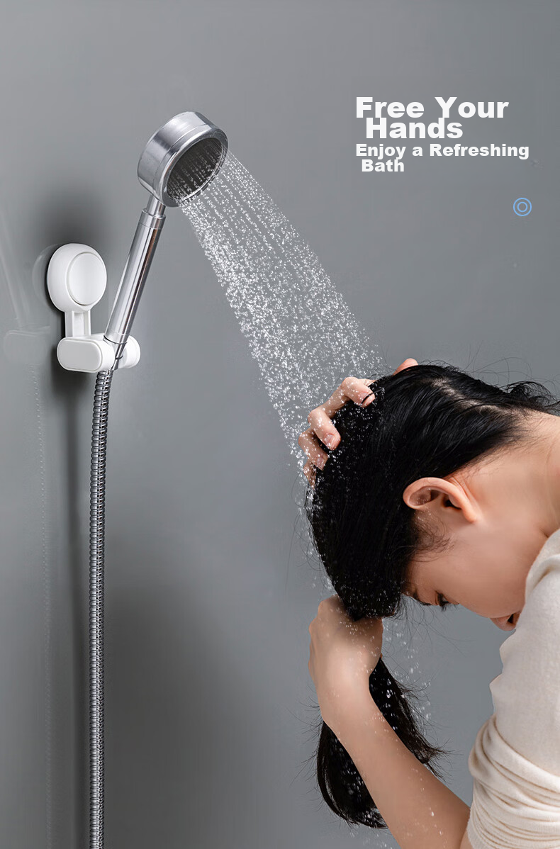 Taili [Best-Selling] Suction Cup Shower Head Holder, No Drilling Required, Shower Bracket Base with Multiple Adjustable Positions And Fixatio 2