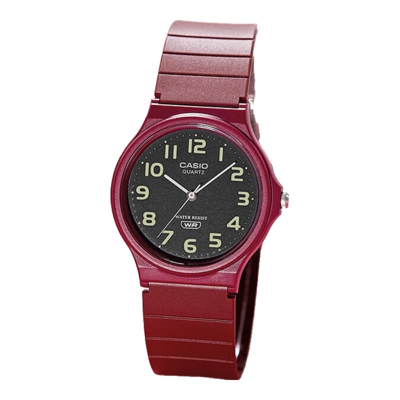 Casio Black Watch for Men And Women, Unisex Student And Civil Servant Exam Quartz Watch MQ-24UC Suitable for Middle School And High School Exams