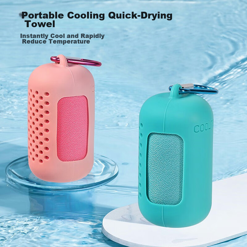 Etravel Quick-Dry Sports Towel Wristband, Fitness Cooling Sweat-Absorbing Ice Towel, Running Temperature-Reducing Sweat-Wiping Quick-Dry, Light Blue