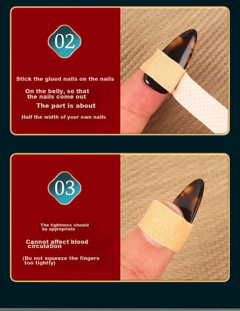 Asasi Guzheng Fingernails, Professional Performance Style, for Children And Adults, Beginner Fingernail Pieces, 8 Pieces, Large Size 10