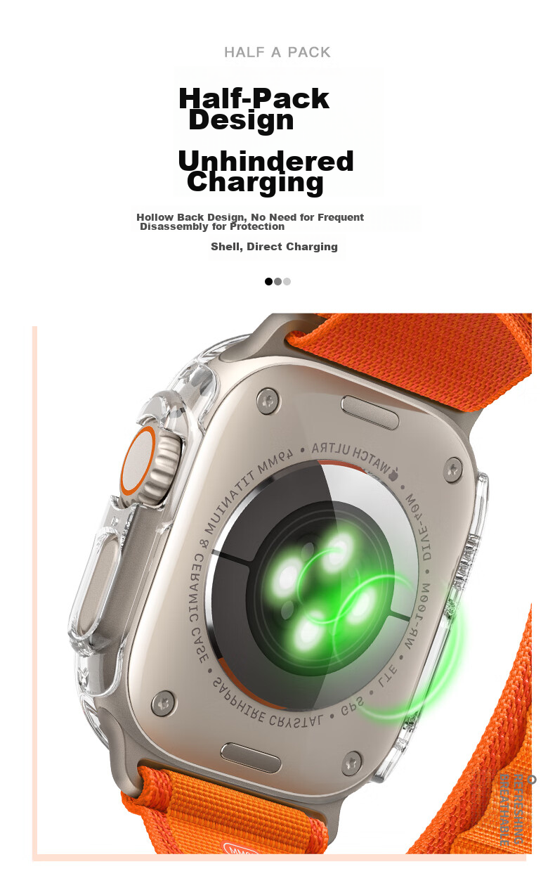 Weiqiantu [Shell And Film Integrated] Protective Case for Apple Watch S11/S10, Compatible with Apple IWatch Ultra 4/3/9/8/SE 3, Protective Case with Integrated Tempered Glass Film 6