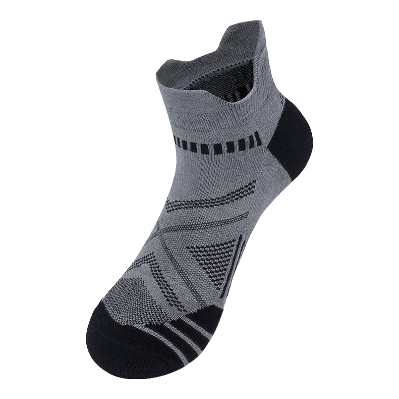 TFO Competition-Grade Outdoor Socks, Comfortable Breathable Running Socks Low-Top Hiking Socks 2202412 Men's Light Gray