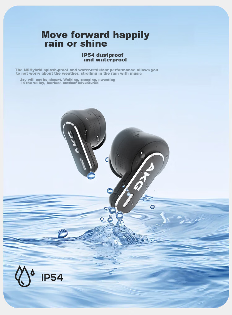 AKG N5 Wireless Bluetooth In-Ear Headphones, 2.4G Tri-Mode, Active Noise Cancellation, Gaming And Music Earphones, Compatible with Latest Apple And Huawei Models for Ultra-Long Battery Life, White 29