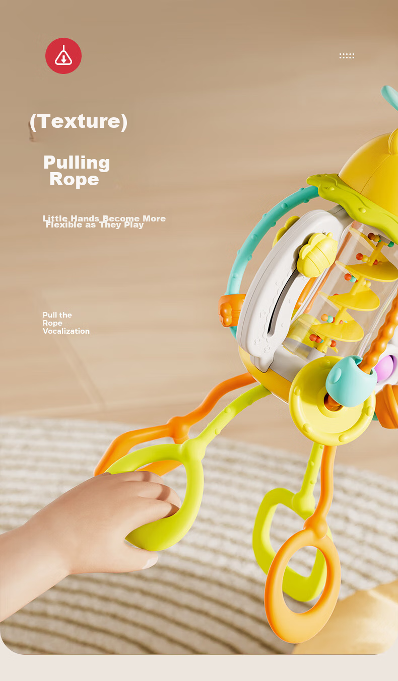 HUILE TOYS Pull-Along Toy for Children And Infants, Newborn Toys, Grasping Training, First Birthday Gift 11