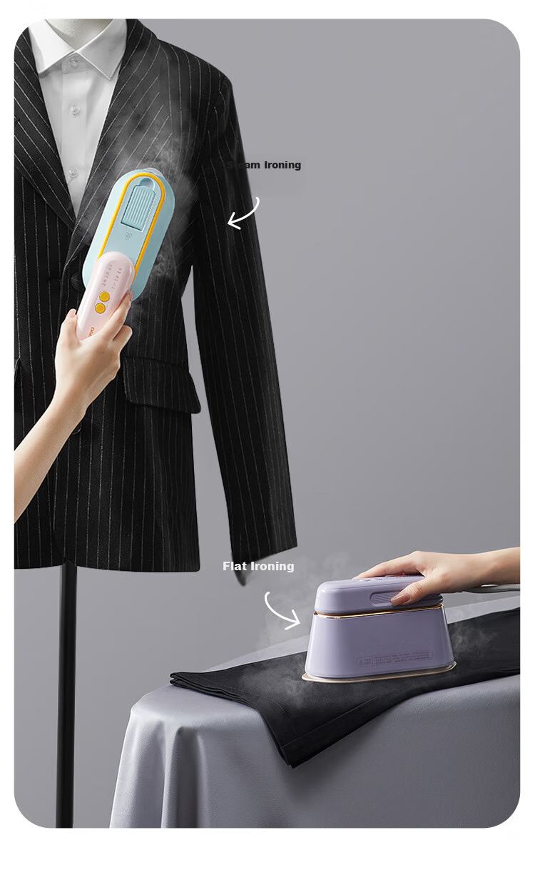 DAEWOO [Travel Portable] Handheld Garment Steamer, Home Ironing Machine, Steam Iron, Travel Portable Small Sterilizing Ironing Machine HI-029PRO Macaro 24