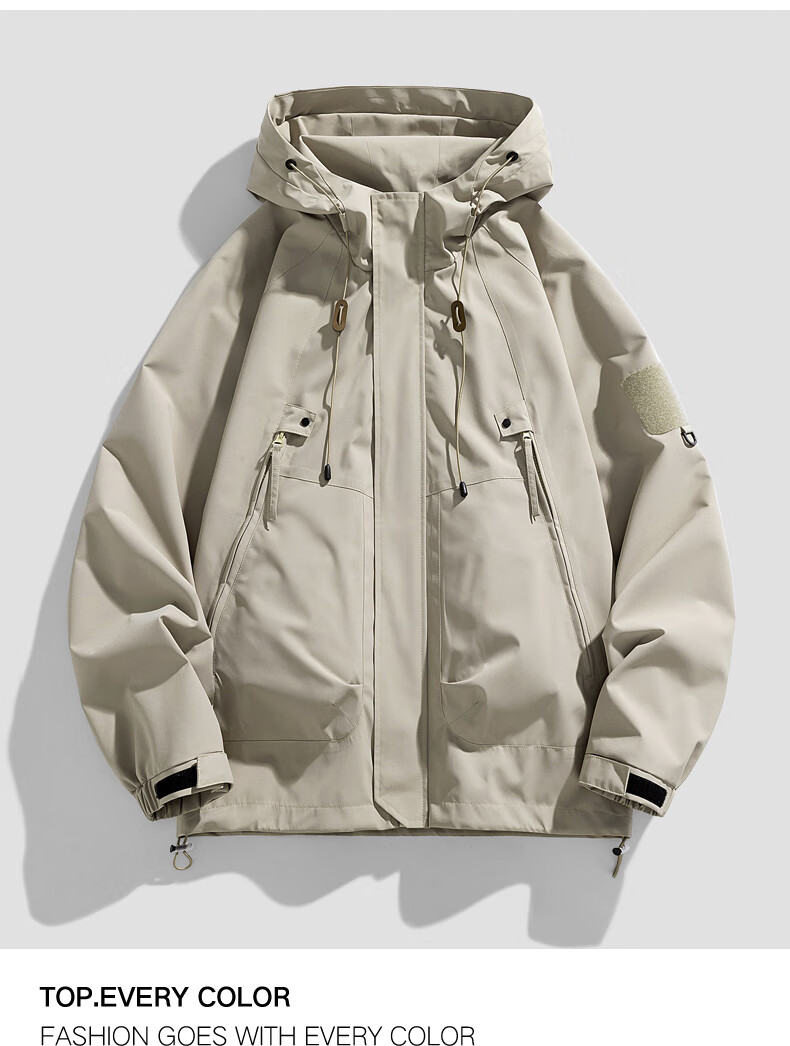Dingfengbaoluo Spring Jacket, American-Style Sports Baseball Coat, Patchwork Zipper Cardigan, Casual Outerwear, STR02 White And Gray, Size L 16