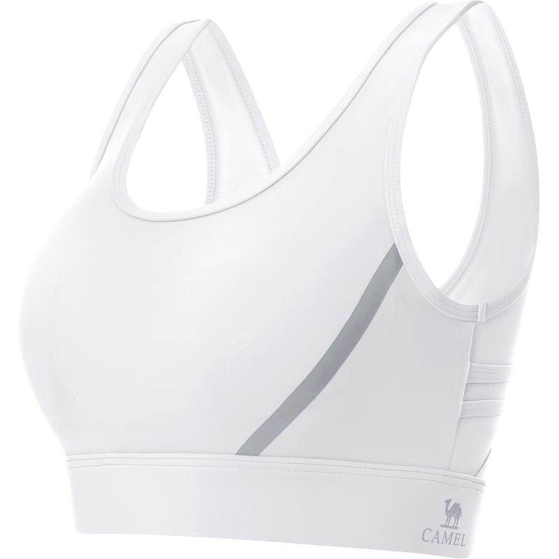 CAMEL High-Intensity Support One-Piece Cup Sports Bra Fitness Bra Y0S1VLZ601A White S
