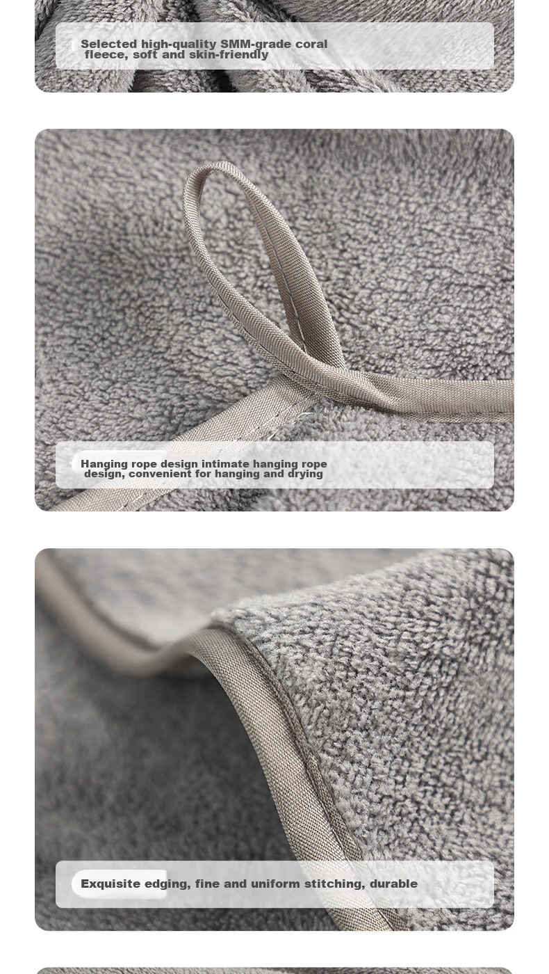 Grace Bath Towel for Women, Summer Absorbent Quick-Drying, Home Use Absorbent for Men, Shower Couple Style Adult Wrap Towel, Gray, 70*140cm 9