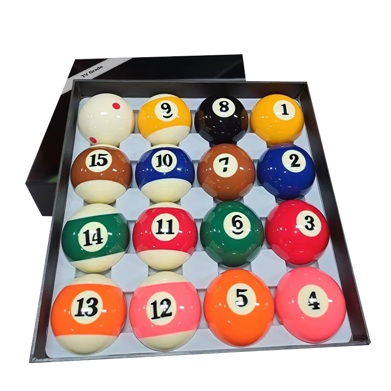 INVUI Billiard Ball Standard Black 8 Crystal Ball, Trick Shot 16 Color Large Ball, Billiard Supplies, Pool Table TV57.2mm