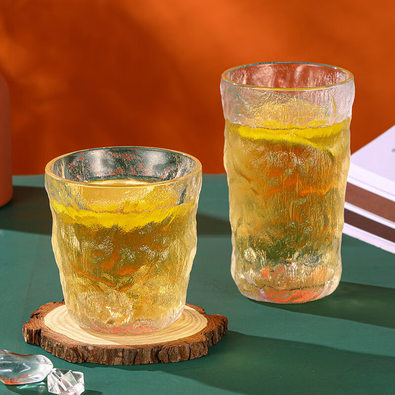 Fuguang Glacier Glass Cup, Water Bottle for Women, Summer Home Use, Beverage Coffee Mug, Beer Cup, Cold Water Cup, Home And Garde