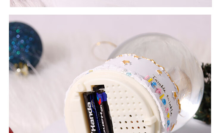 TaTanice Crystal Ball Music Box Desktop Ornament, Snow Globe Music Box, Children's Light-Up Toy, Birthday Gift for Boys And Girls 18