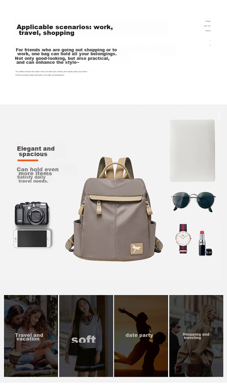 RED DRAGONFLY 2026 New Women's Handbag, Backpack, Large Capacity Travel Bag, Birthday Gift for Mom 4
