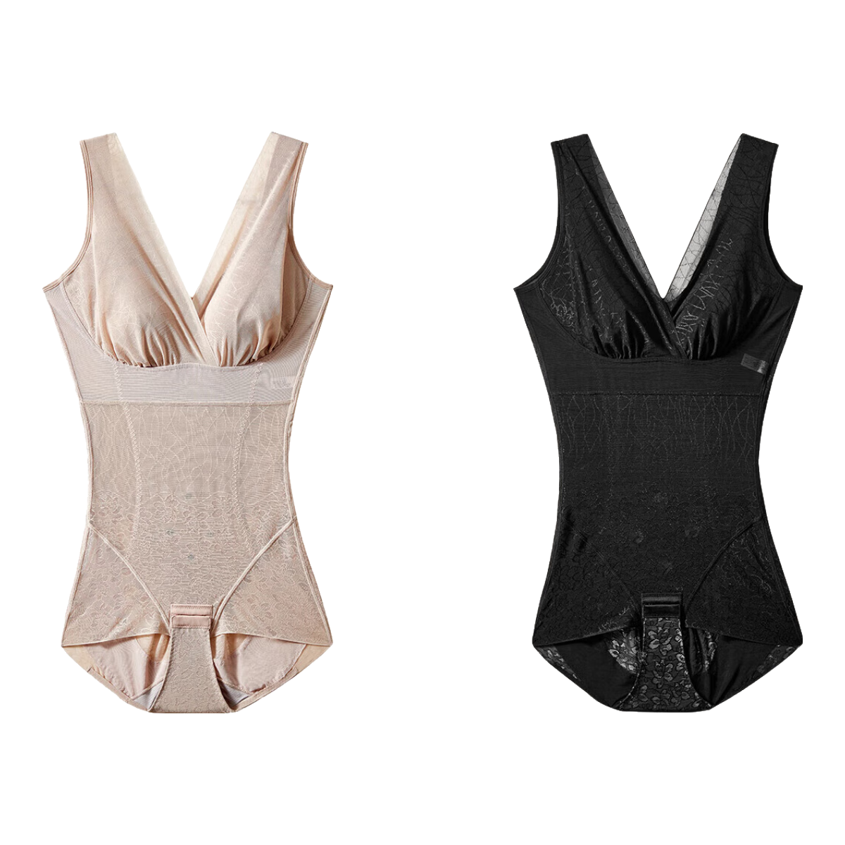 Ordifen 26 New Women's Lightweight Shaping Bodysuit with Chest Support, Pads, Tummy Control And Butt-Lifting Side Support for Side Boob Reduction One-Piece Suit XE4301