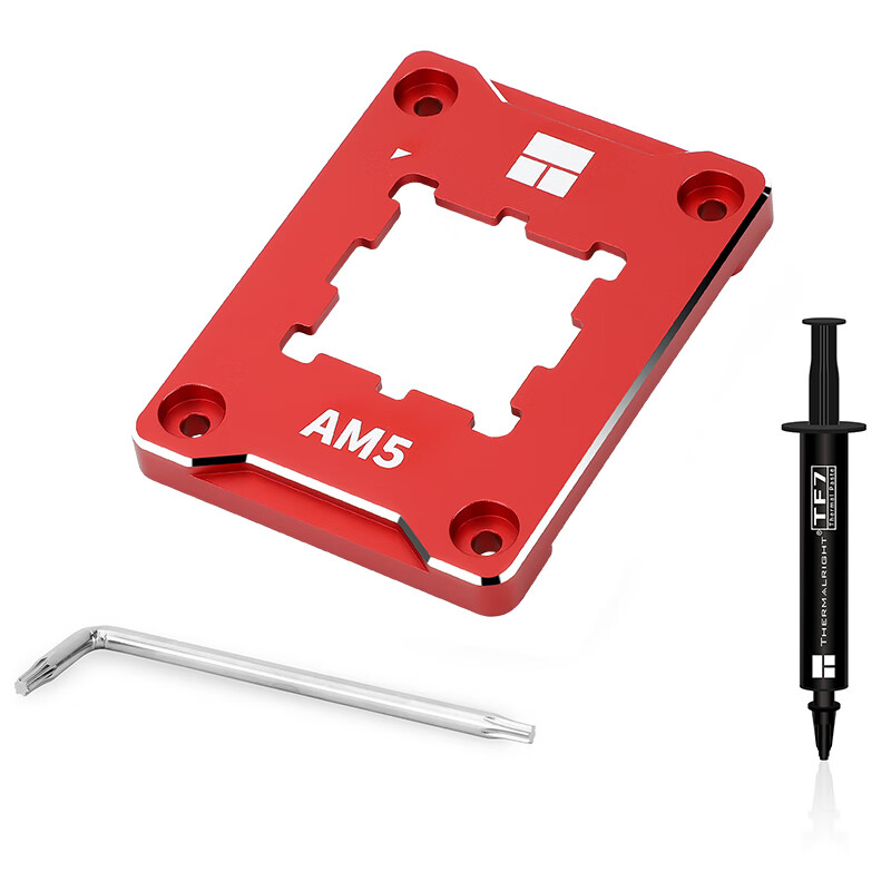 Thermalright AMD-AM5 Secure Frame RED CPU Safety Fixing Frame, All-Aluminum Alloy + Insulation Pad, Cooling Accessories, AMD-ASF RED
