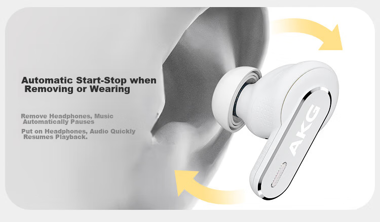 AKG N5 Wireless Bluetooth In-Ear Headphones, 2.4G Tri-Mode, Active Noise Cancellation, Gaming And Music Earphones, Compatible with Latest Apple And Huawei Models for Ultra-Long Battery Life, White 22