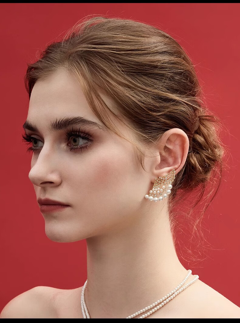 Eternelle French Original Design Earrings, High-End Exaggerated Unique Personality Light Luxury Elegant Earrings 4