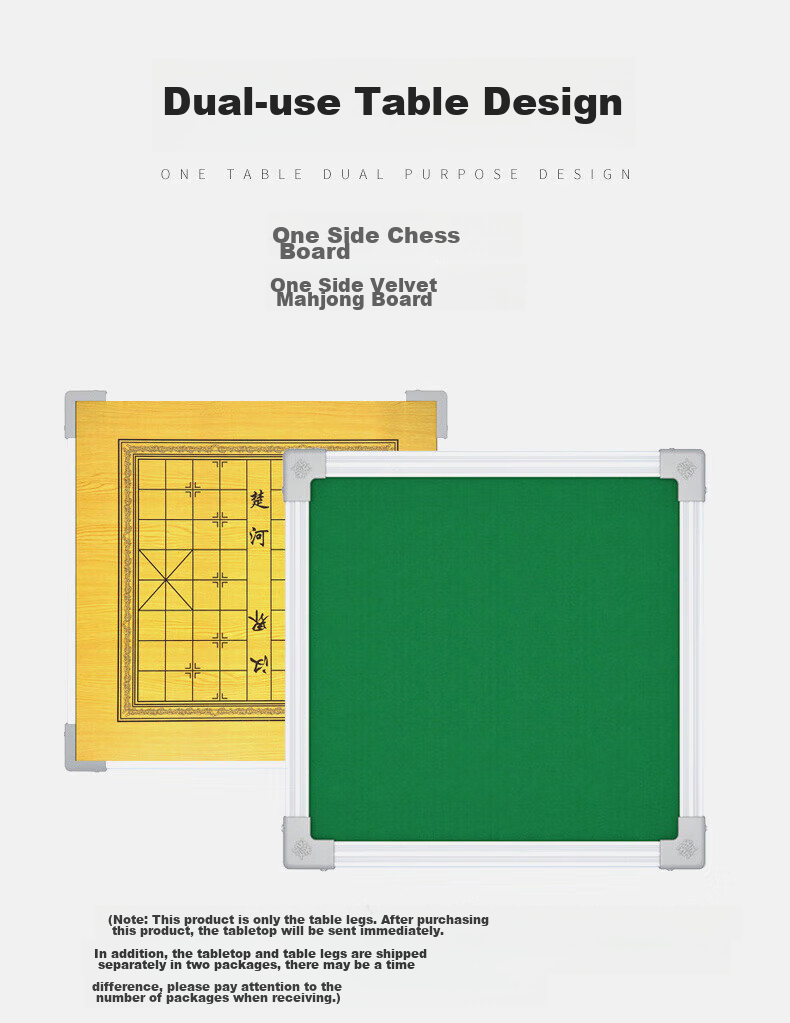 Huasheng Mahjong Table And Dining Table Combo, Foldable, Simple Manual Folding, for Home Use, Mahjong Table with Separate Legs, Tabletop Included H-196 4