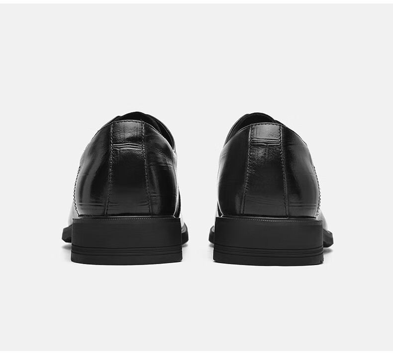 HLA Men's Leather Shoes, Business Formal Dress Shoes, Genuine Leather Footwear, HAAPXM2FAV172, Black, Size 44 32