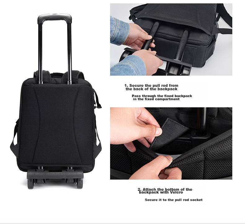 CWATCUN Camera Backpack, Portable Shoulder Bag for Canon Nikon Sony, Multifunctional Water-Resistant Shooting Bag 6