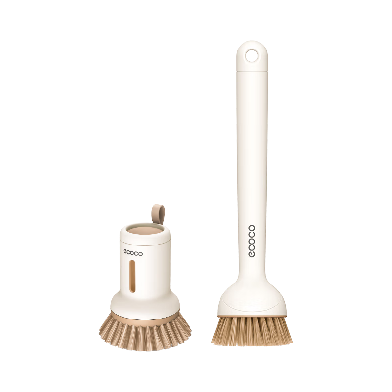 Ecoco Pot Scrubber Kitchen Specialized Cleaning Brush Non-Damaging Multi-Functional Pot Cleaning Brush Set E24060 Yellow
