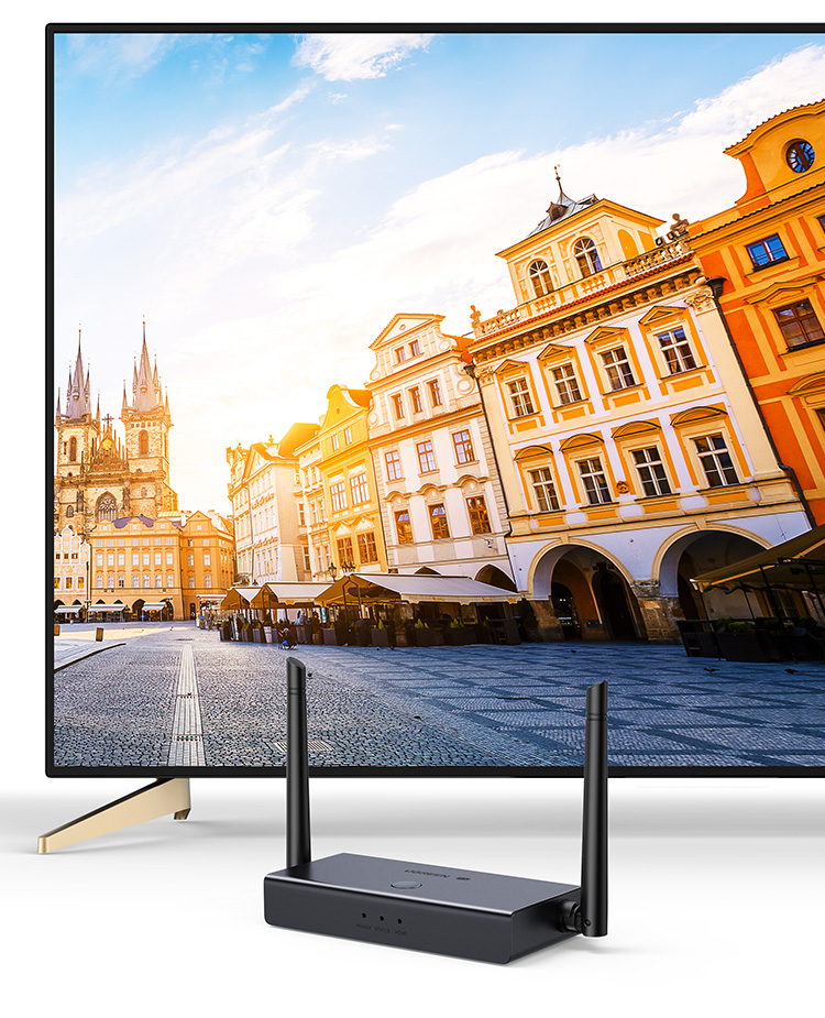 UGREEN HDMI Wireless Screen Mirroring Device, High-Definition Conference Sharing Tool, Compatible with Laptops And Desktop Computers for Connecting to TVs, Monitors, And Projectors, Point-To 200-Meter Transmission Device 60200 10
