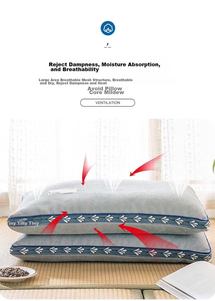 YALU & FREEDOM Buckwheat Pillow, 100% Pure Buckwheat Hull Pillow Core, Adult Sleeping, 5 Jin (2.5 Kg), Removable And Washable, 46x72cm, Pure Gray 13
