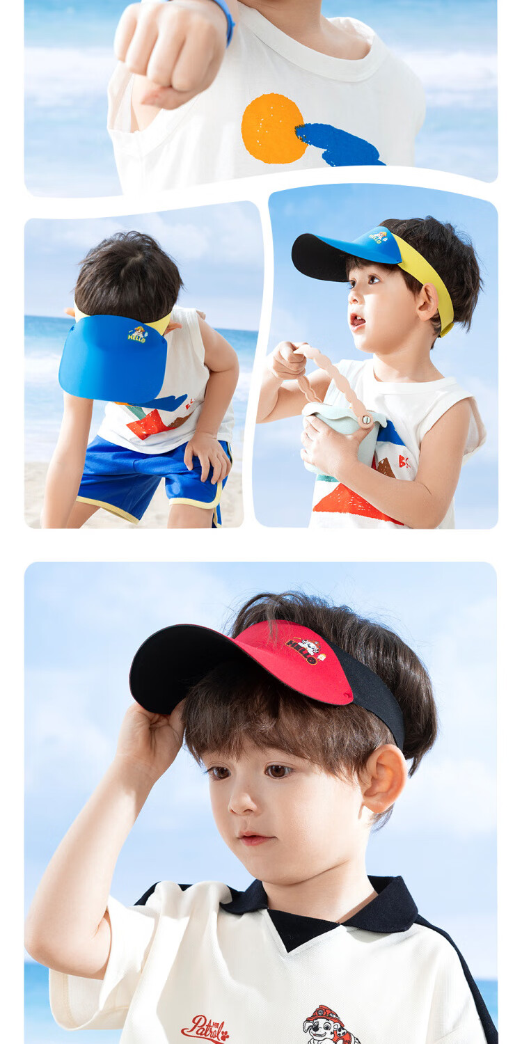PAW PATROL Children's Baseball Cap, Visor Sun Protection Hat, Boys' Sunhat, Girls' Sports Outdoor Sun Visor, Bright Red 16