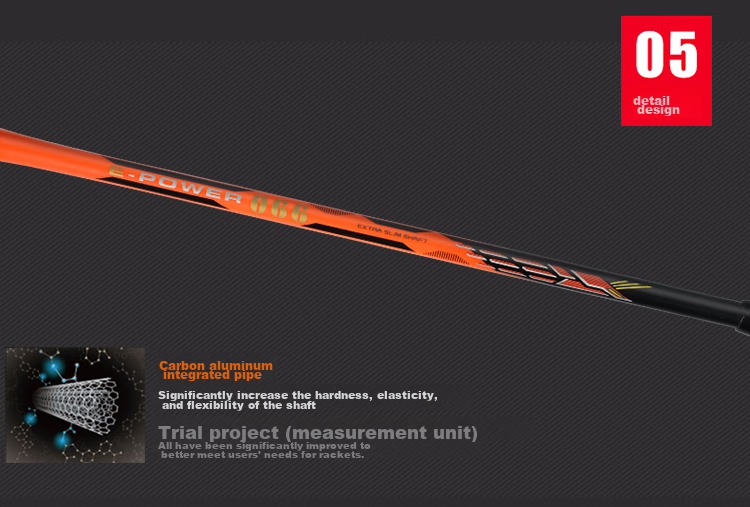 ENPEX Badminton Racket Set, Fashionable Couple's Pair Rackets, Carbon Composite Racket, 2-Piece Set E-POWER066 with Grip Tape 9