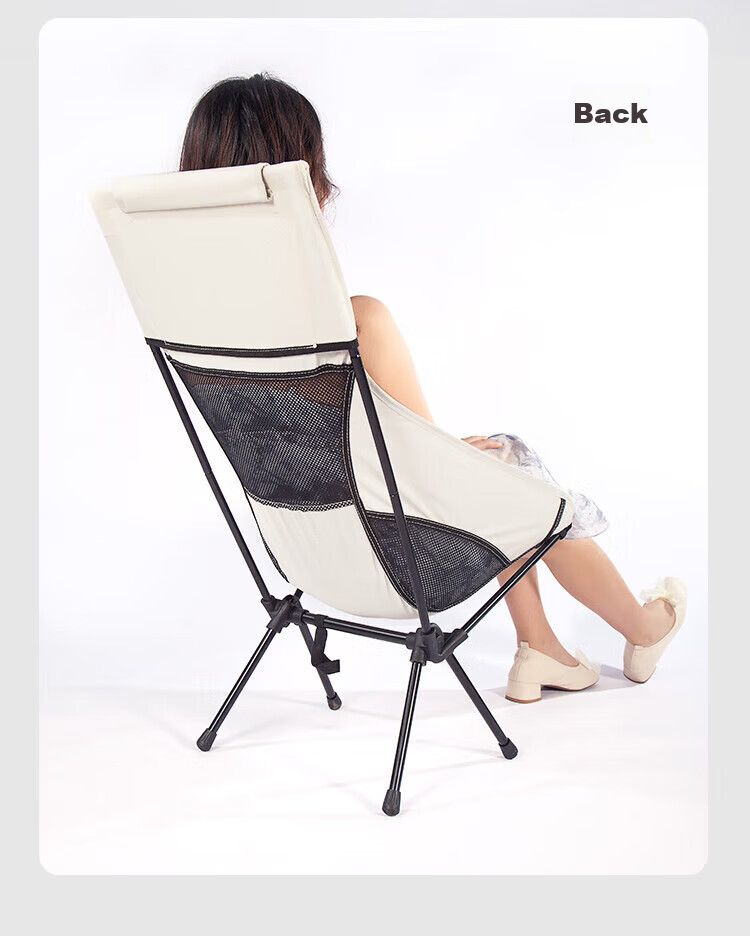 OFEIS Short Back Moon Chair, Outdoor Folding Camping Chair, Picnic Table And Chair, Leisure Beach Camping Fishing Chair, Director's Chair 22