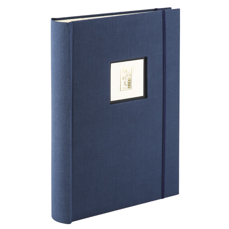 Nakabayashi, Pocket-Style Fabric Photo Album with 288 Pages And 6-Inch Inserts, Insert-Style Photo Collection Storage Book, Family Photo Album with Writing Space, Navy Blue, NBCK-3UP6