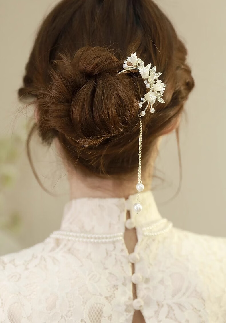 Xiangwan Hairpin, Lily of The Valley Tassel U-Shaped Hairpin, Elegant New Chinese-Style Hairpin, Vintage Style Hair Accessory, Mid-Autumn Festival Gift 6