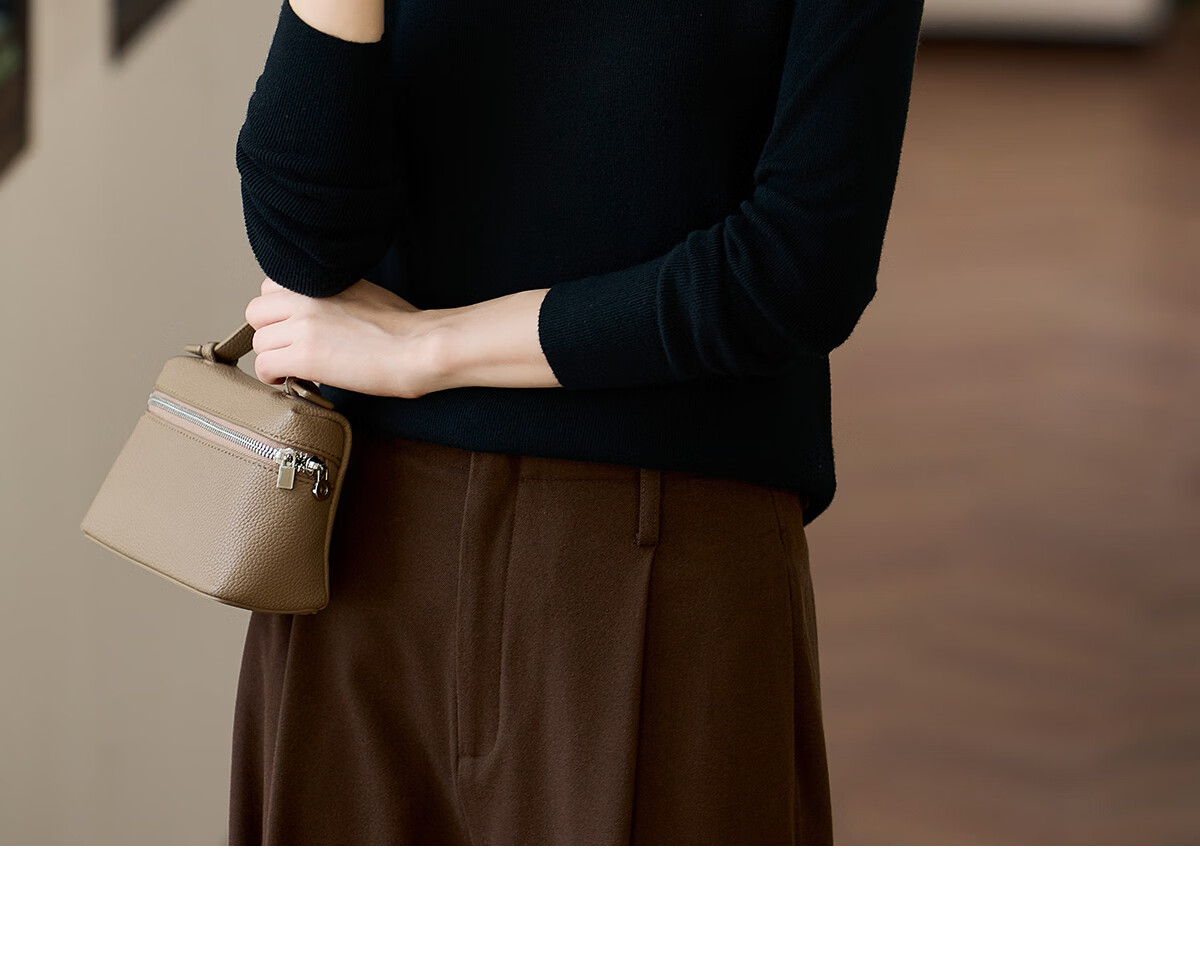 Taxiang Women's Semi-Turtleneck Knit Sweater, Autumn And Winter Inner Layering Solid Color Slim-Fit Pullover Sweater T143Z3040 36