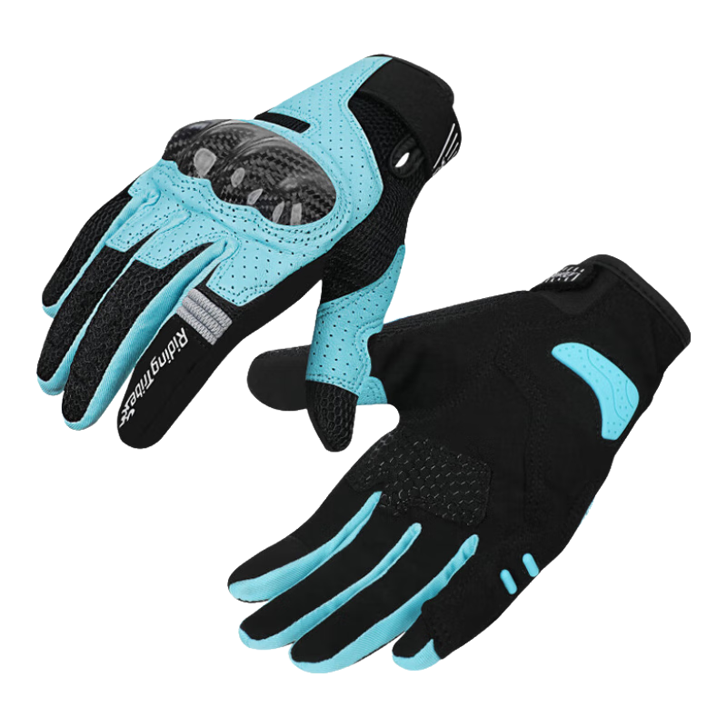RidingTribe Motorcycle Riding Gloves Summer Carbon Fiber Protective Shell Touchscreen Unisex Four-Season Anti-Slip Crash-Resistant Gloves