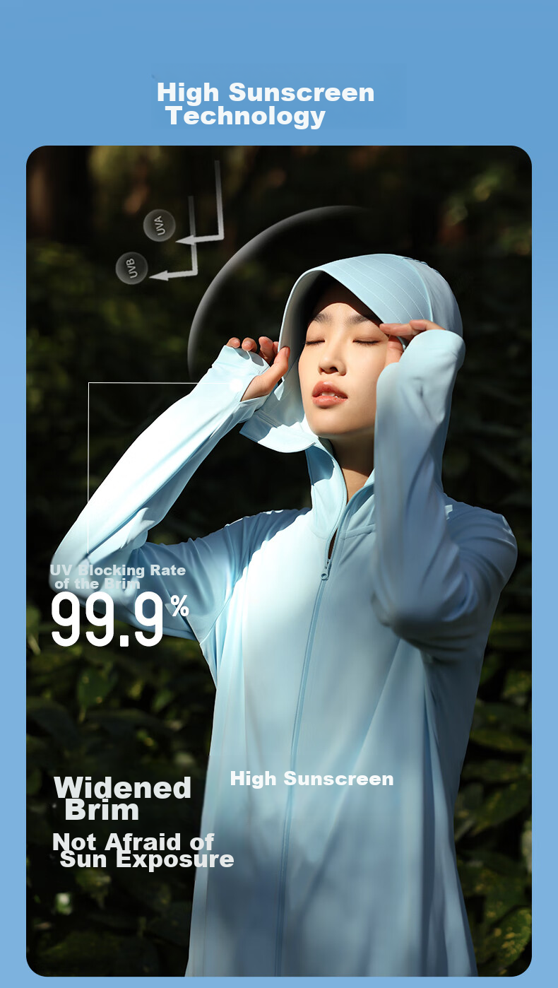OhSunny Original Yarn Sun Protection Clothing for Women, Long Style, Spring And Summer Breathable UV Protection Jacket, SLC4M248T, Dark Night Black, M 8