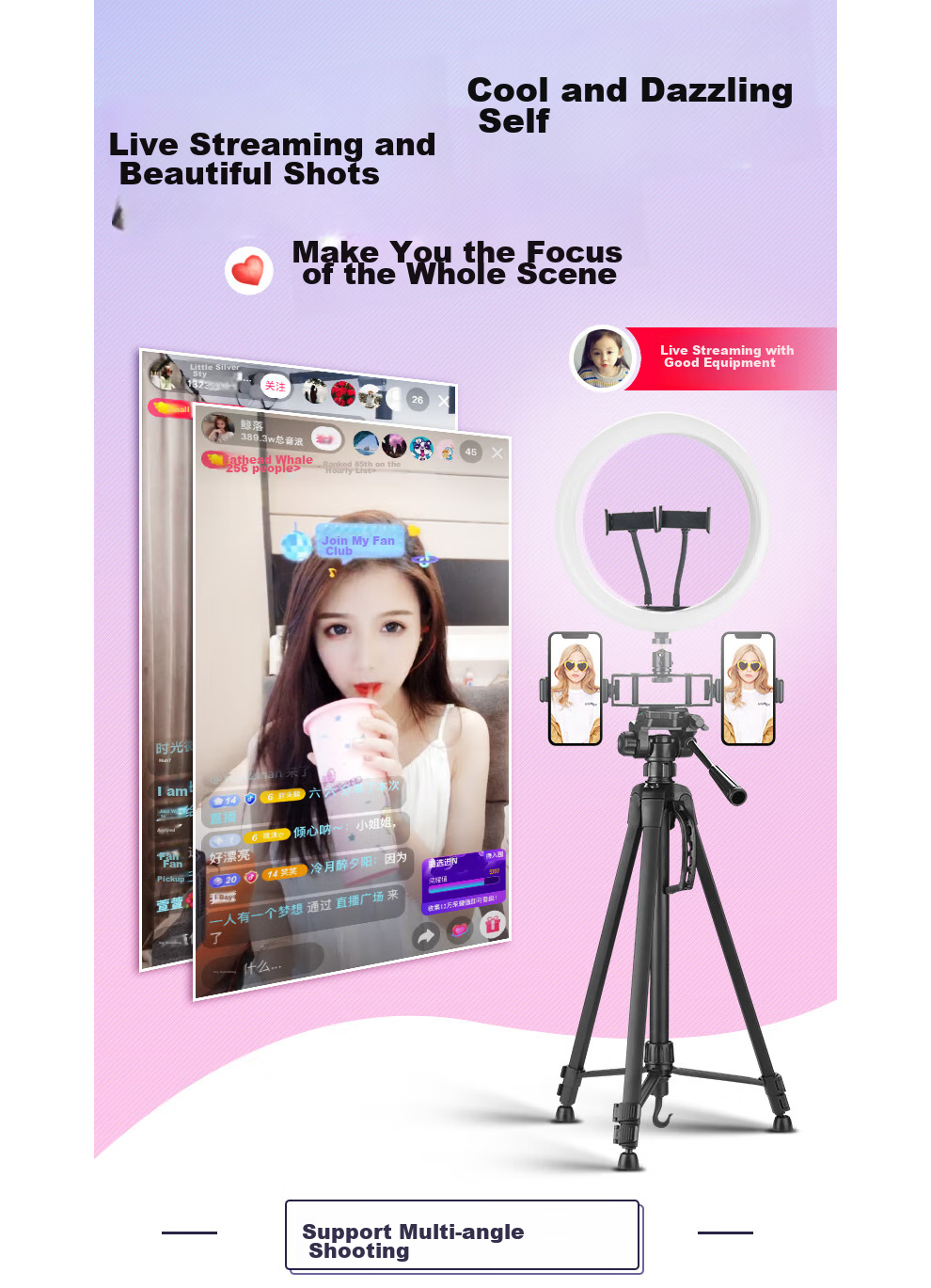 Weifeng WT-3540 Digital Camera/Mirrorless And DSLR Tripod, Aluminum Alloy Lightweight Tripod, Photography And Videography Phone Selfie Live Streaming Outdoor Projector Floor Stand 1