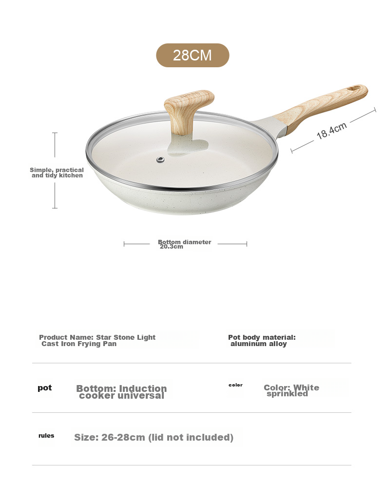 SUPOR Non-Stick Ceramic Coated 26cm Frying Pan, Oil-Gathering Steak Pan, Wear-Resistant, Induction Compatible 20